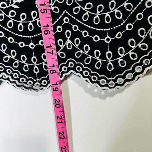 LOFT Black White Embroidered Lace Pattern Skirt NWT! - Picture 4 of 9